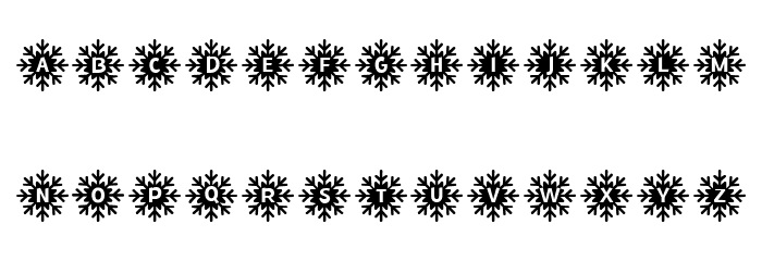 MFSnowflakes Font LOWERCASE