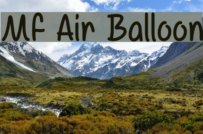 Mf Air Balloon Font examples