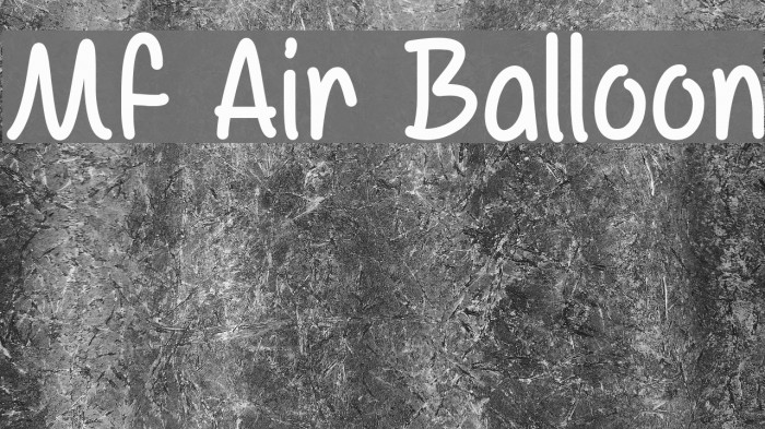 Mf Air Balloon Font examples