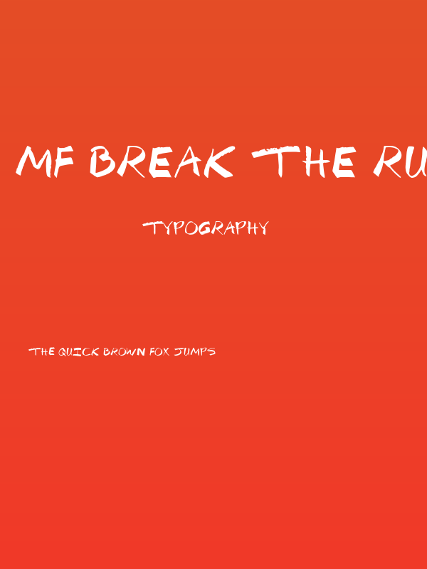 Mf Break The Rules Poster