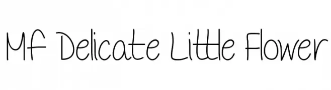 Mf Delicate Little Flower  Fuentes Gratis Descargar