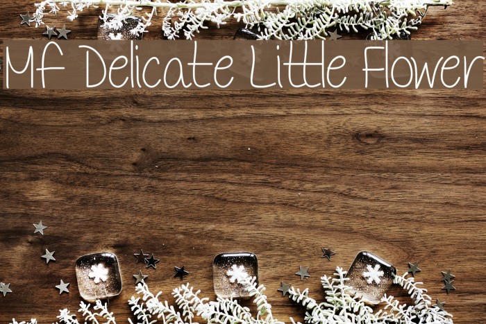 Mf Delicate Little Flower Font examples