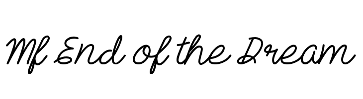 Mf End of the Dream  les polices de caractères gratuit tlcharger