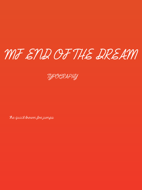 Mf End of the Dream Poster