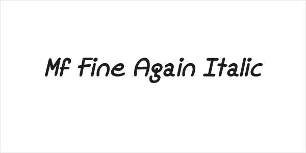 Mf Fine Again Italic Logo