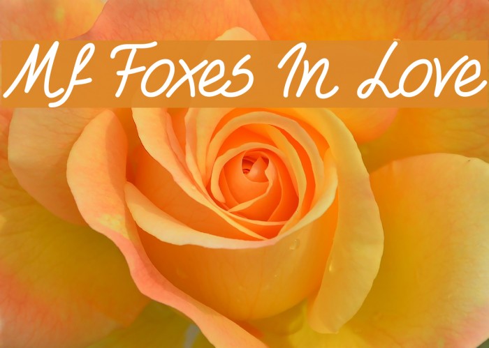 Mf Foxes In Love Font examples