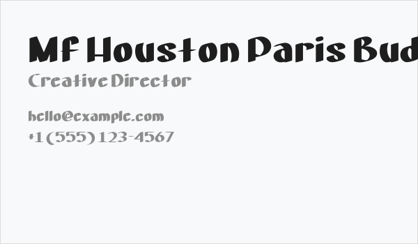 Mf Houston Paris Budapest Business Card