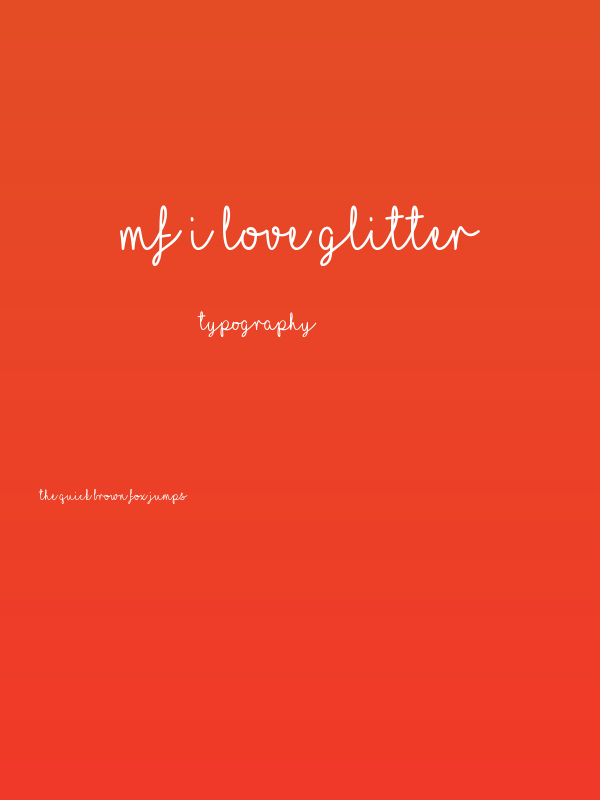 Mf I Love Glitter Poster