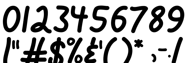 Mf I like it BOLD Font OTHER CHARS