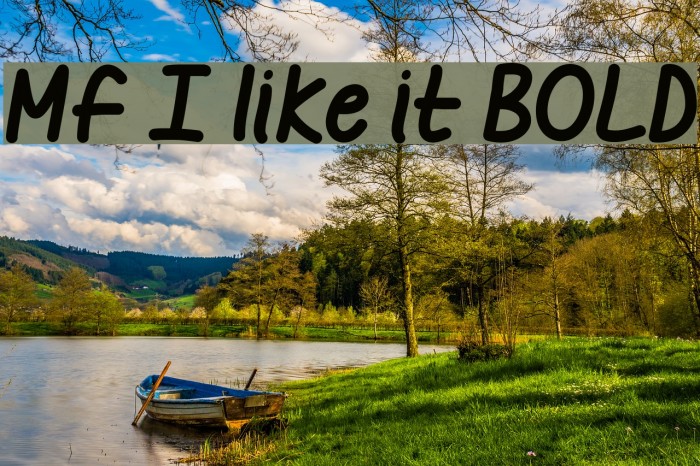 Mf I like it BOLD Font examples