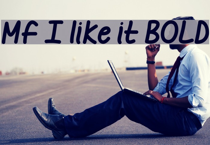 Mf I like it BOLD Font examples