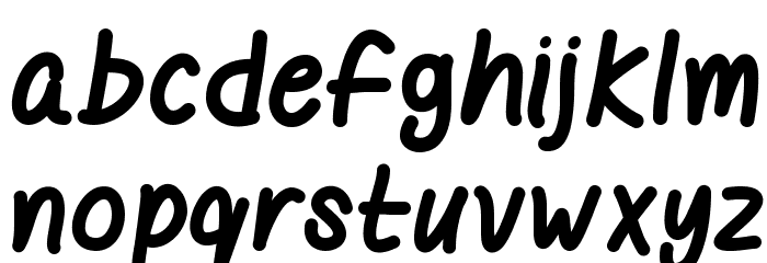 Mf I like it BOLD Font LOWERCASE