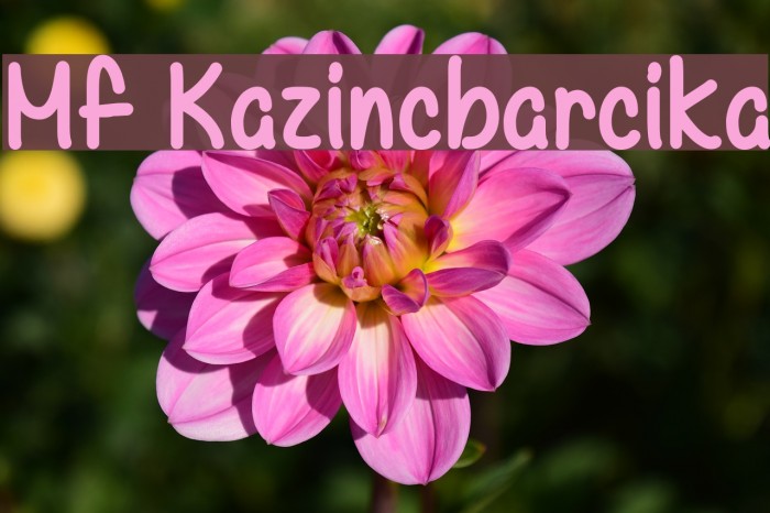 Mf Kazincbarcika Font examples