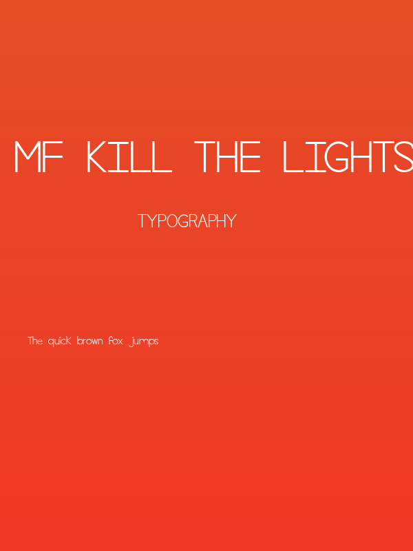 Mf Kill The Lights Poster
