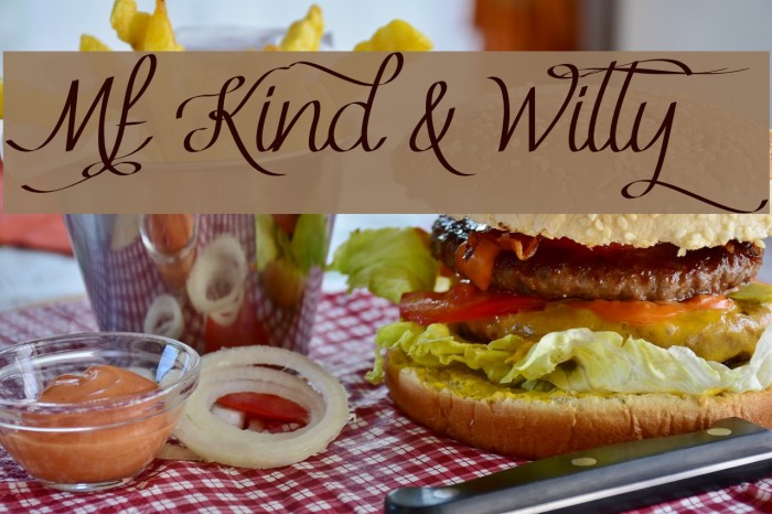 Mf Kind & Witty Font examples