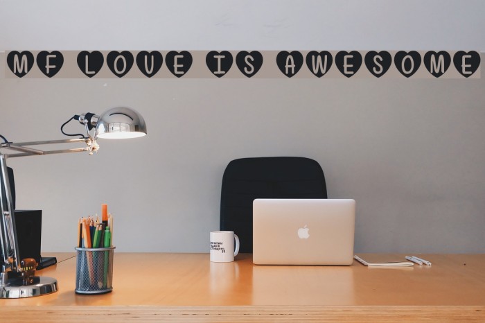 Mf Love Is Awesome Font examples