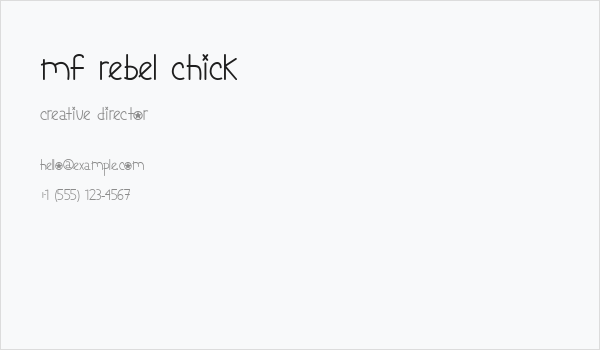 Mf Rebel Chick Business Card