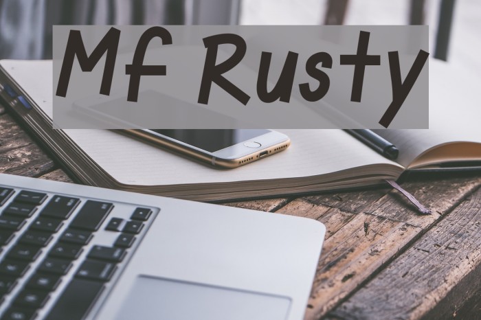 Mf Rusty Font examples