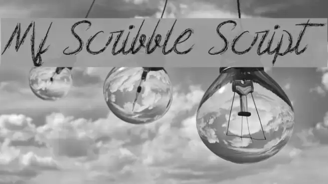 Mf Scribble Script Font examples