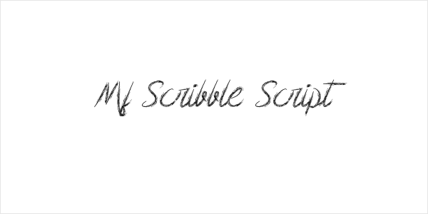 Mf Scribble Script Logo