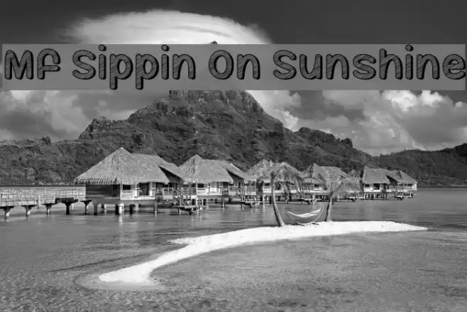 Mf Sippin On Sunshine Font examples