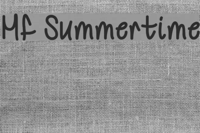 Mf Summertime Font examples