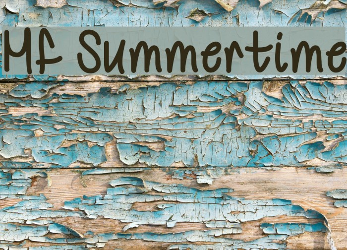 Mf Summertime Font examples