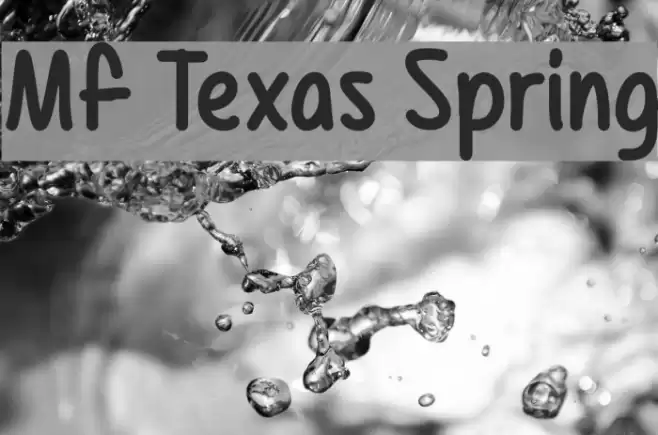 Mf Texas Spring Font examples