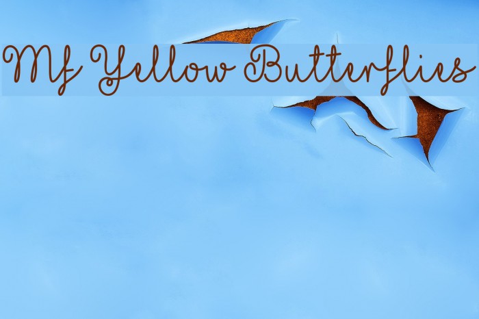 Mf Yellow Butterflies Font examples