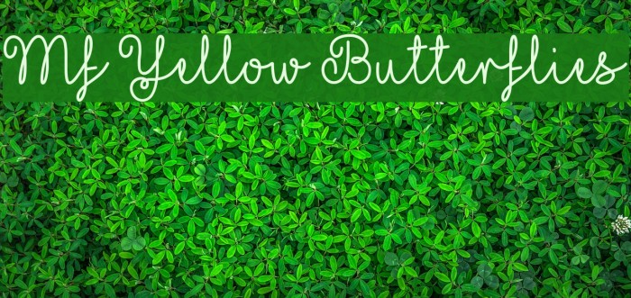 Free Yellow Butterflies Script Fonts