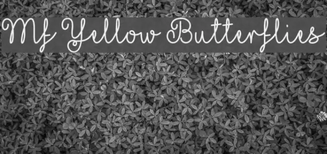 Mf Yellow Butterflies Font examples