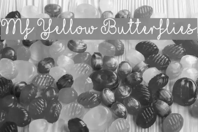 Mf Yellow Butterflies Font examples