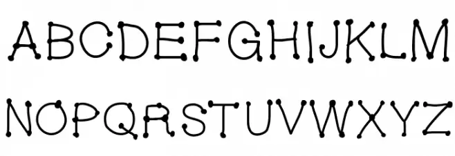 MGDotsandfonts Schriftart Groß