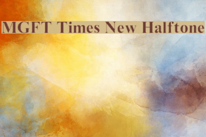 MGFT Times New Halftone Font examples