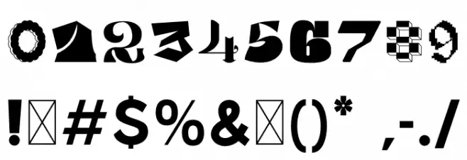 MGN Kinetic Display 1 Font OTHER CHARS