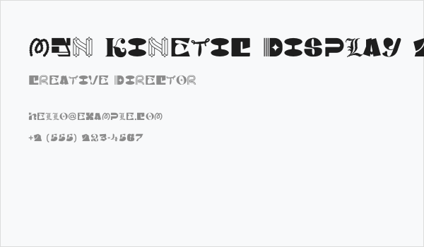 MGN Kinetic Display 1 Business Card