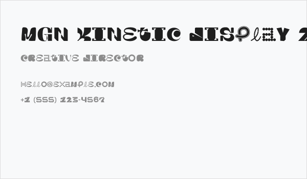 MGN Kinetic Display 2 Business Card