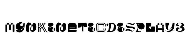 MGN Kinetic Display 3  font caratteri gratis