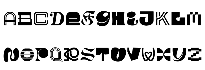 MGN Kinetic Display 3 Font LOWERCASE