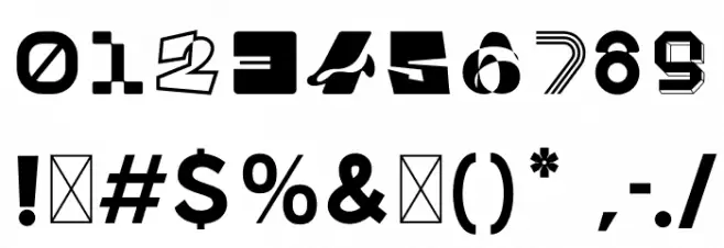 MGN Kinetic Display 4 Font OTHER CHARS