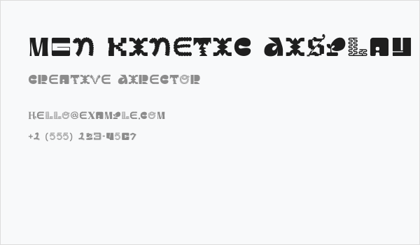 MGN Kinetic Display 5 Business Card