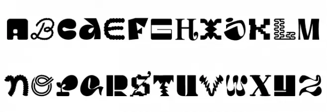 MGN Kinetic Display 5 Font LOWERCASE