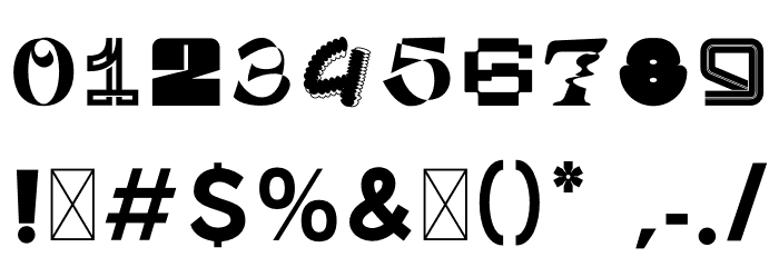 MGN Kinetic Display 6 Font OTHER CHARS