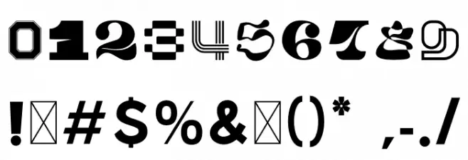 MGN Kinetic Display 7 Font OTHER CHARS