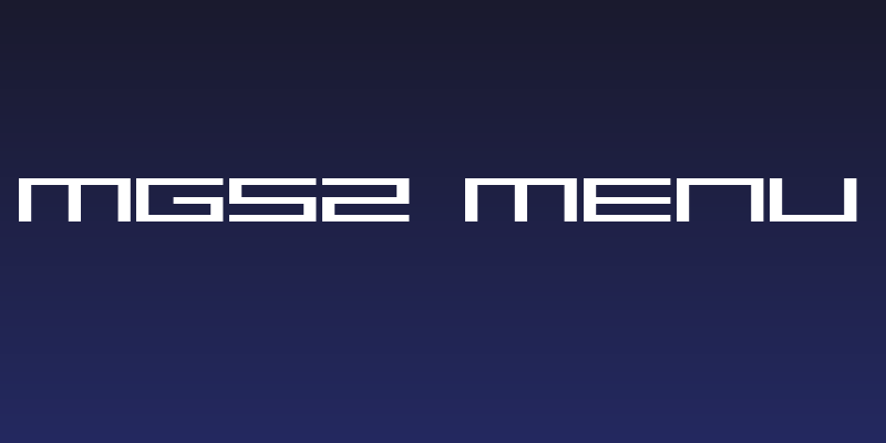 MGS2 Menu Social Header