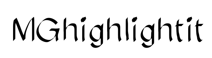 MGhighlightit  नि: शुल्क फ़ॉन्ट्स डाउनलोड