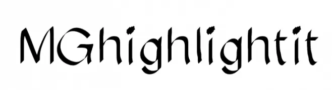 MGhighlightit  Frei Schriftart Herunterladen