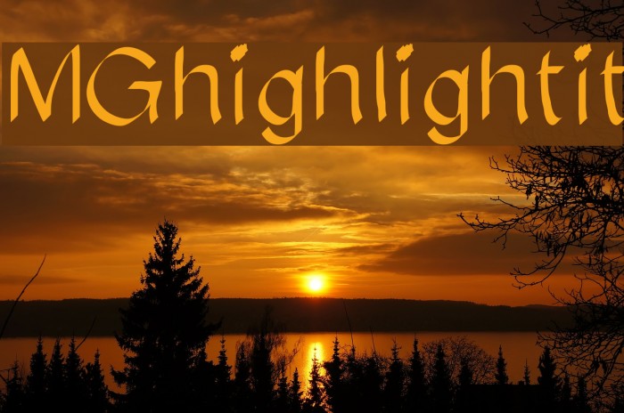MGhighlightit Font examples