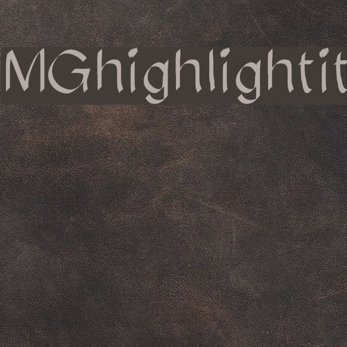 MGhighlightit Font examples