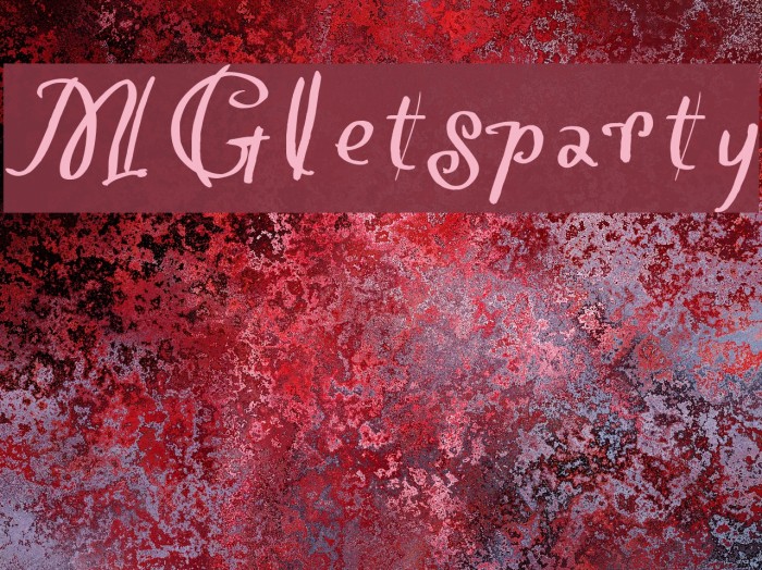MGletsparty Font examples